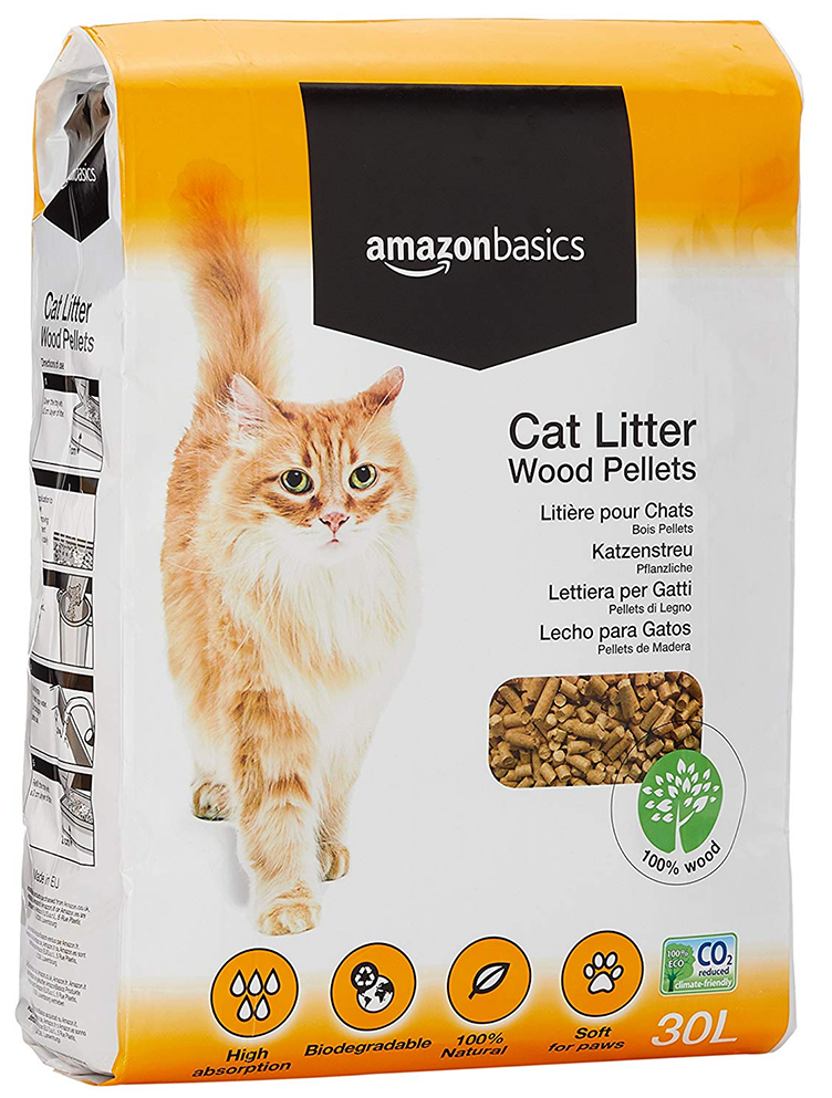 AmazonBasics Cat Litter Wood Pellets 30L  - Amazon top pet buys