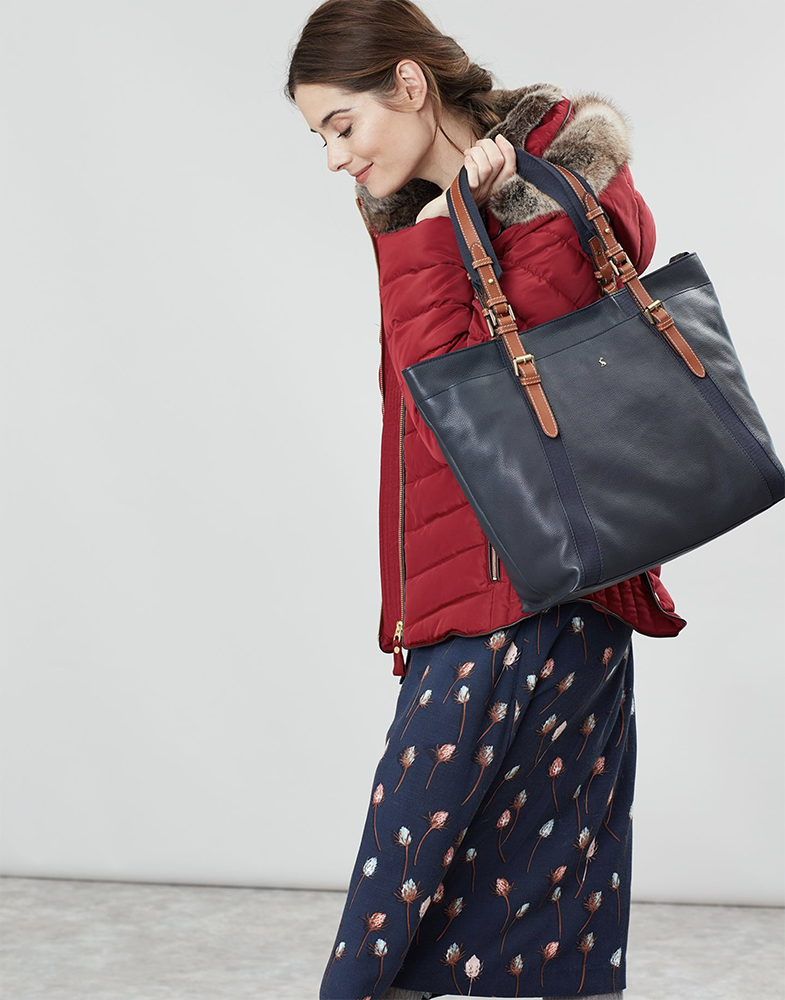 Moreton Carriage Leather Large Tote Bag - don't forget we've a code for an extra 20% off clearance items at Joules 