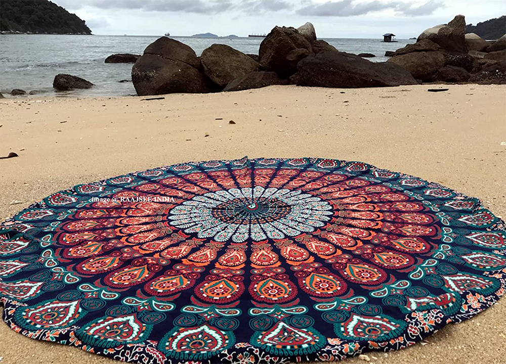 gorgeous picnicware  blanket mandala