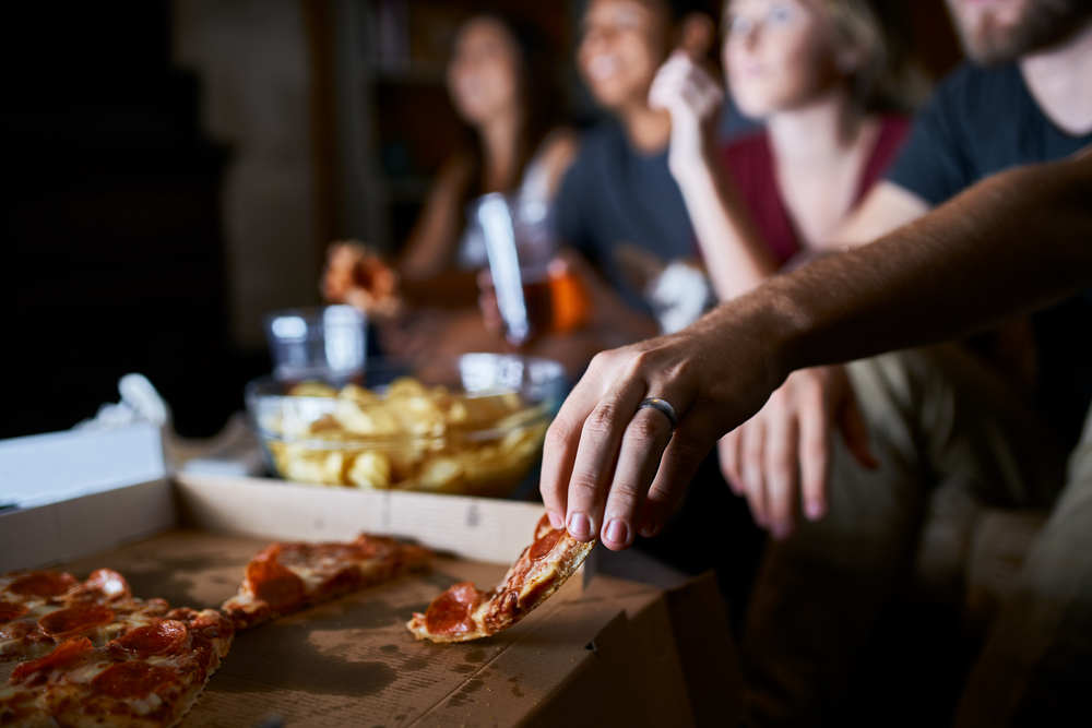 family movie night with pizza