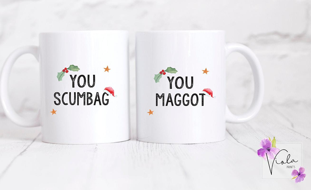 Christmas Mugs for Teens - not nice, but scumbag and maggot quotes