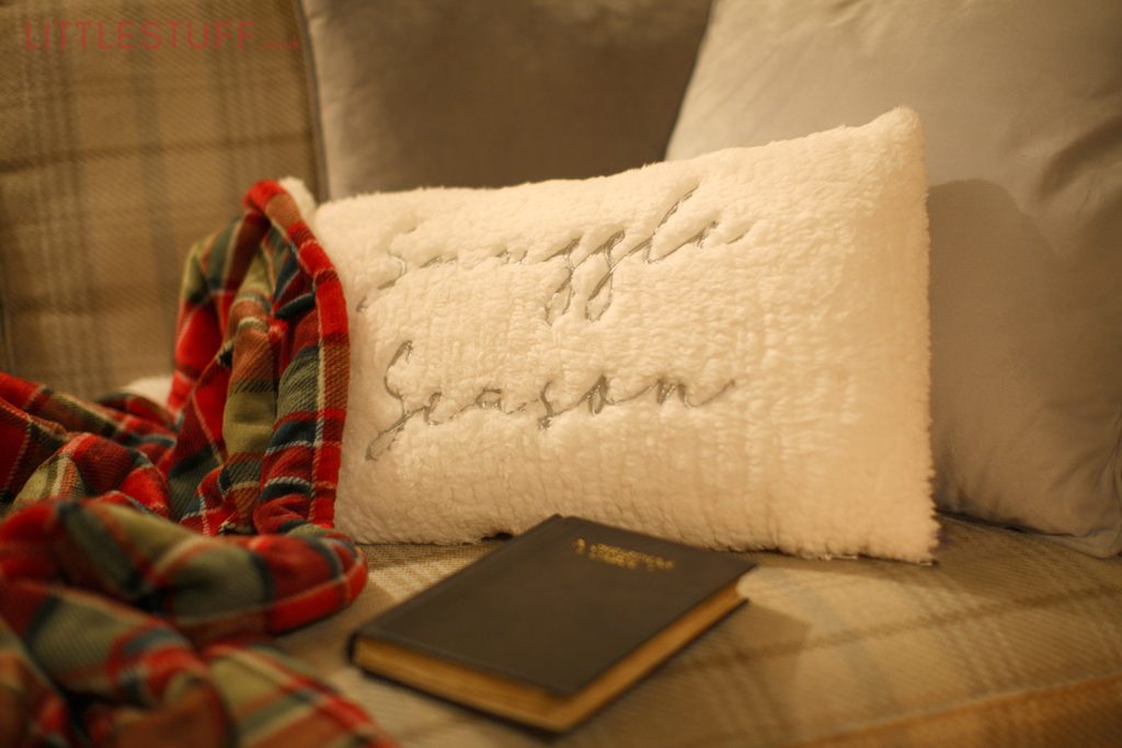 gorgeous soft rug ansd cushion for a cosy corner kit